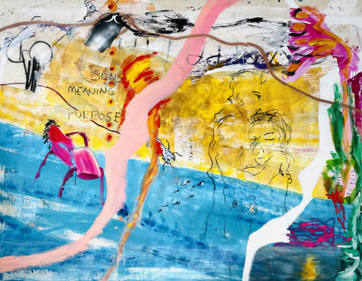 MEANING, 180x230 cm, oil, acrylic on canvas, Vienna, 2021, photo: Reinhold Ponesch ©