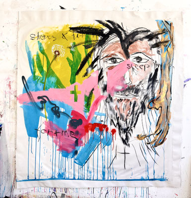 CROSSROADS OF THE INNER LIFE, 170x160 cm, acrylic on canvas, Vienna 2026, Photo Reinhold Ponesch ©