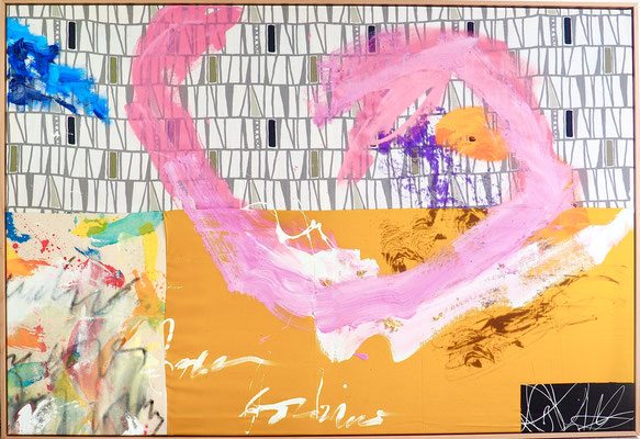 MODERN TIMES, 95x140 cm, acrylic, tempera on fabric, Vienna, 2020, photo: Reinhold Ponesch ©