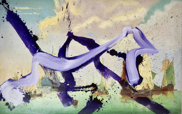 FUTHER & SON, 98x153, framed, oil, acrylic on canvas, Helmut Ponesch 1998 und Reinhold Ponesch 2019, Photo Reinhold Ponesch ©