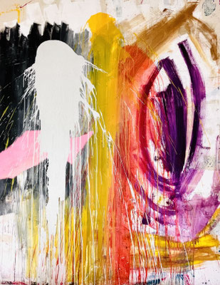 SPLASH OF COLOR, 230x180 cm, acrylic, vanish on canvas, Vienna, 2021, photo: Reinhold Ponesch ©