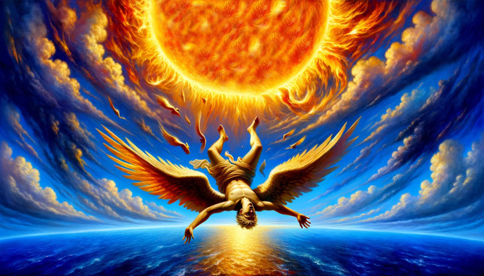 Ikaros kommt der Sonne zu nahe