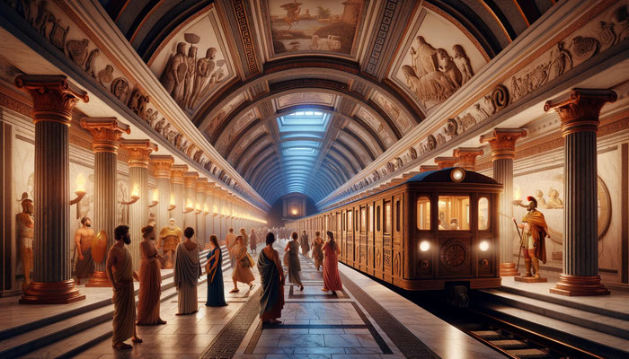 347 v.Chr.: U-Bahnhof Parthenon, Athen