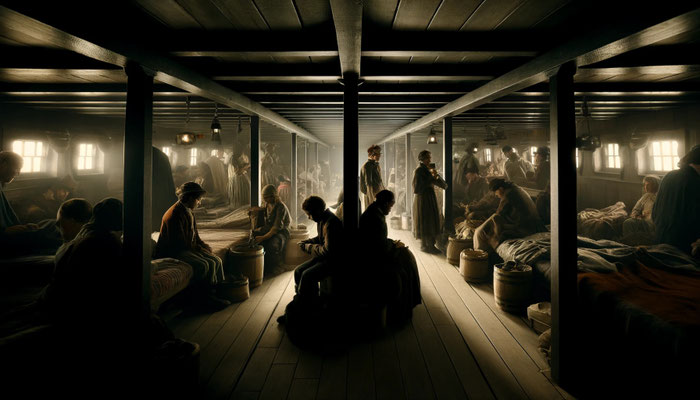 Visualisierung der Stimmung unter Deck um 1820