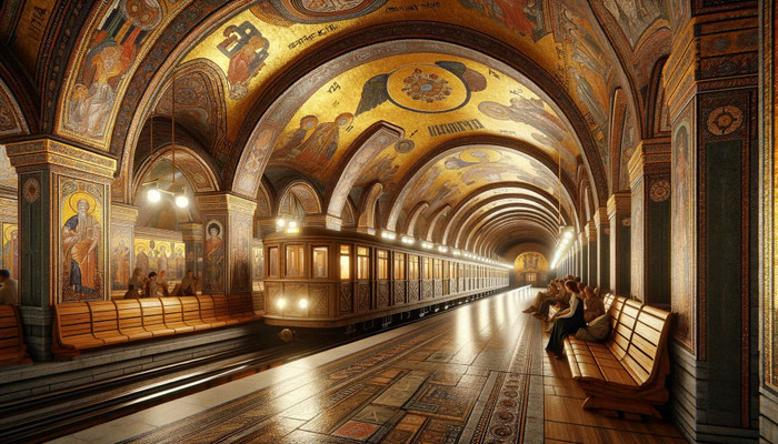 846 n.Chr.: U-Bahnhof Hagia Sophia, Byzanz