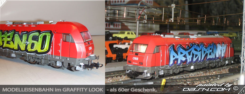 Modelleisenbahn Graffiti Miniatur
