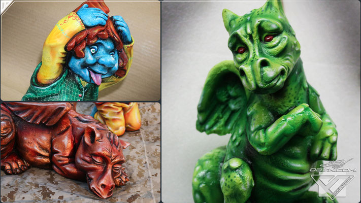 Garten Figuren Pinsel & Airbrush Technik