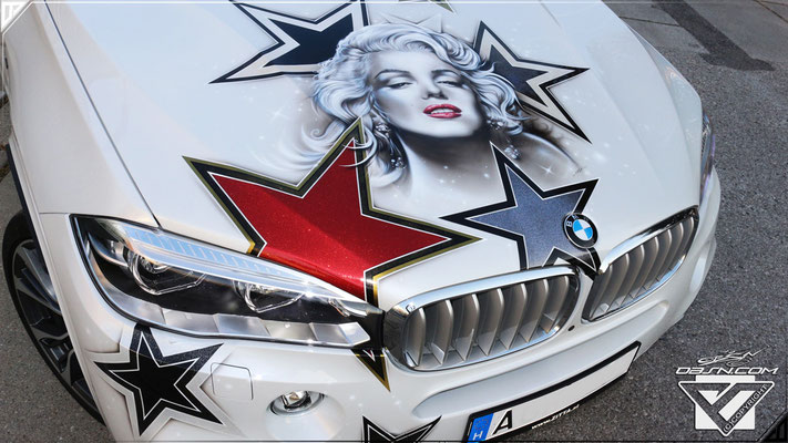 Portrait - Airbrush, Marilyn Monroe, BMW X