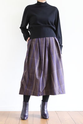 DRIES VAN NOTEN SONISTA 2036 W.W.SKIRT BROWN - CLOSET--- 群馬県