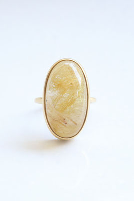 M A R I H A EARTH DROPS RING GOLD RUTILATED QUARTZ - CLOSET M A R I H A EARTH DROPS RING GOLD RUTILATED QUARTZ - CLOSET