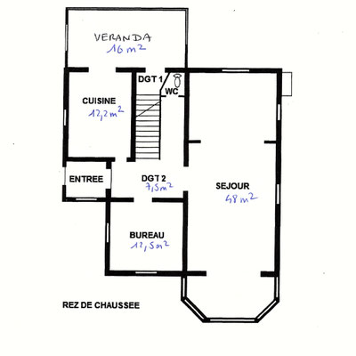 Plan maison principale etage 1