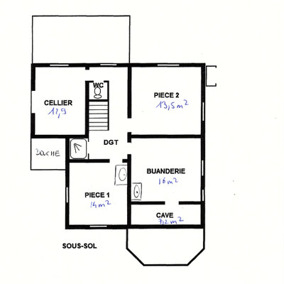 Plan maison principale ss