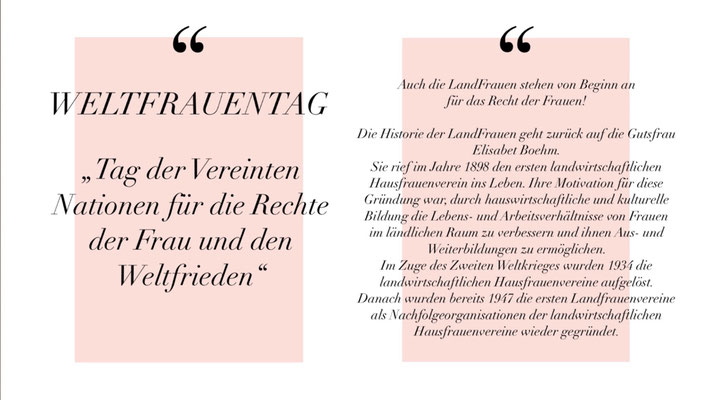 08.03.2021 - WELTFRAUENTAG