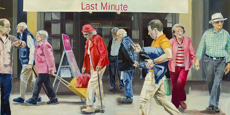 "last minute", Acryl auf Leinwand, 2012, 110 x 220, 2tlg   (saled)
