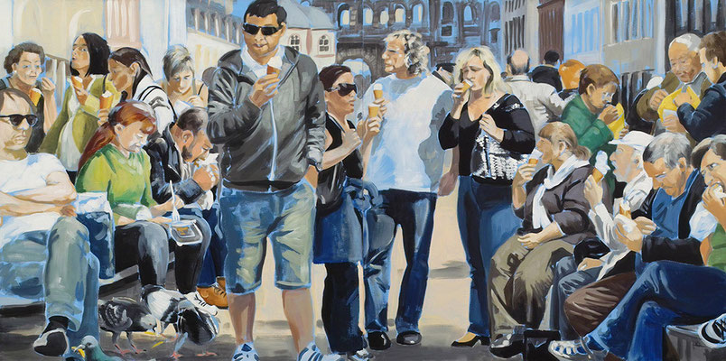 "Eis", Acryl auf Leinwand, 2012, 110 x 220, 2tlg   (sold)
