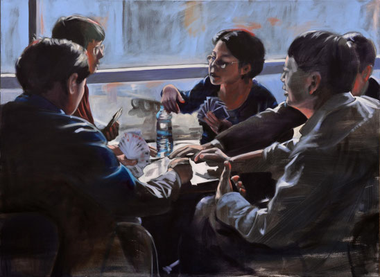 "global players", 2015, Öl auf Leinwand, 110 x 150   (sold)