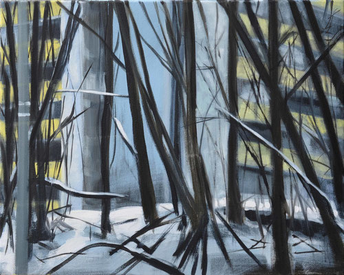Waldstueck 2, 2016, Öl auf Leinwand, 40 x 50