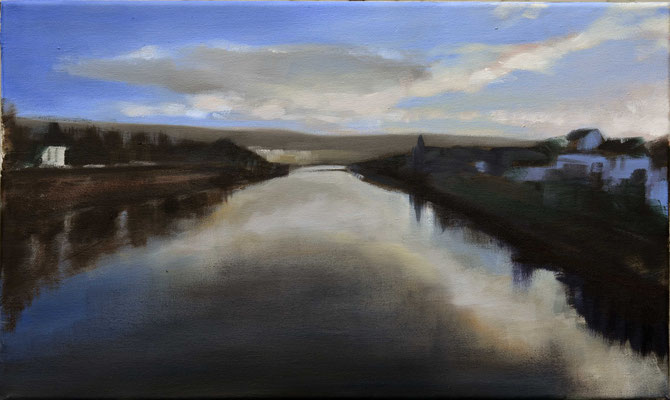 Mosel 11.2, 2019, Öl auf LW, 30 x 50 (sold)