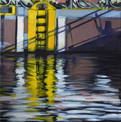 Hafenstueck, Öl auf LW, 2014, 40 x 40