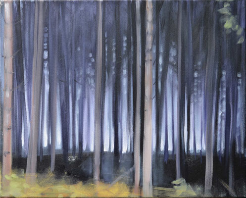 Waldstueck3, 2016, Öl auf Leinwand, 40 x 50