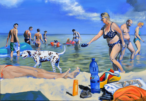 "Strand", Acryl auf Leinwand, 2013, 110 x 160  (sold)