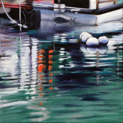 Wasserstueck8, Öl auf LW, 2017, 30 x 30