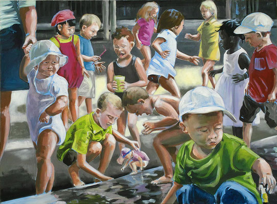 "Kinderspiele", Öl auf Leinwand, 2012, 110 x 160  (sold)