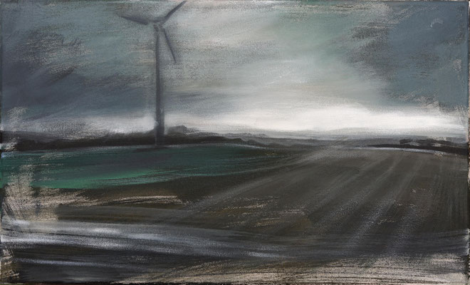 Feldstück, 2022, Acryl/Öl auf LW, 30 x 50 (sold)