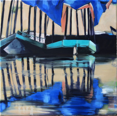 Bootsstueck12, Öl auf LW, 2014, 40 x 40  (sold)