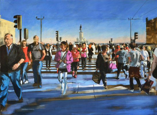 "Lissabon", 2019. Öl auf LW, 110 x 160  (sold)