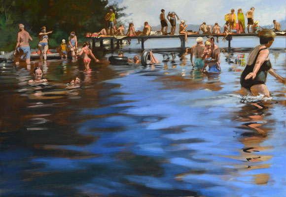 "Sommerfrische", Öl auf Leinwand, 2019, 110 x 160 (sold)