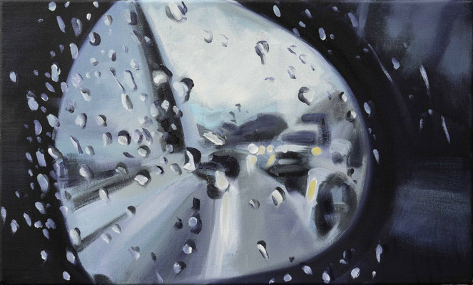 1.Unwetter in FF/M. 2016, Öl auf LW, 30 x 50    (sold)