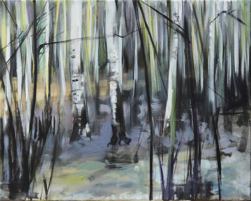 Waldstueck 5, 2016, Öl auf Leinwand, 40 x 50