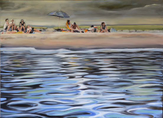 "Strandgelage", Öl auf Leinwand, 2016, 100 x 150  (sold)