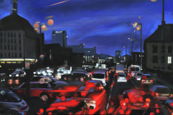 Abend Verkehr, 2015, Öl auf LW, 100 x 150 (saled)