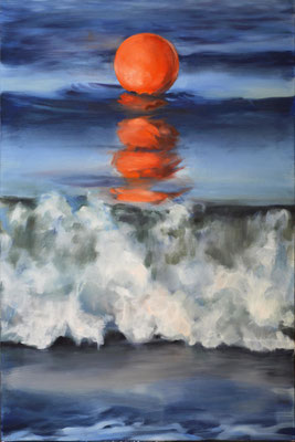 Wasserstueck19, Öl auf LW, 2018, 100 x 60  (sold)