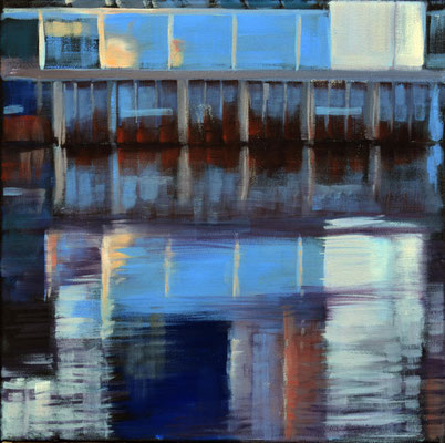 Wasserstueck12, Öl auf LW, 2017, 30 x 30   (sold)