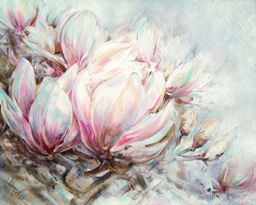 "Frostgefährdete Schönheit" - Acryl auf Leinwand, 80 x 100 cm - Heidemarie Franz ©