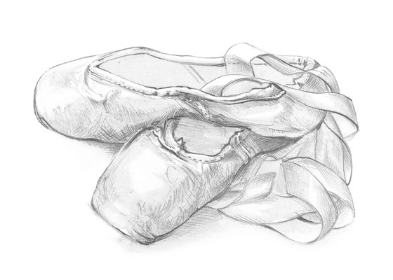 Spitzenschuhe - "Omika" von Liane Wagner - Zeichnung: Heidemarie Franz ©