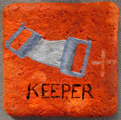 keeper, 2017, acrylic on paperclay