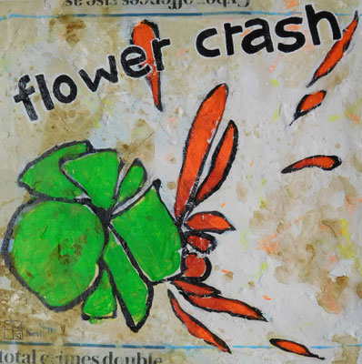 flower crash, 2017, acrylic, dispersion on canvas