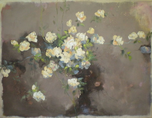 weißrosen 2009, 100x130 cm