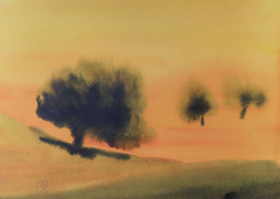apfelbäume 2014, 18x22 cm