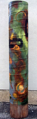 baumlicht 2008, öl auf leinwand auf aluminiumrohr