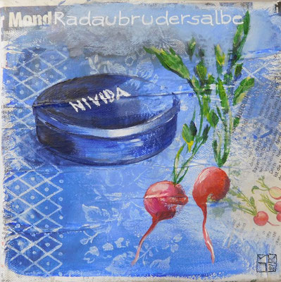 "radaubrudersalbe", 20x20 cm, acrylic, paper on canvas