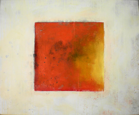 rotes feld im weiß 2012, 80x60 cm