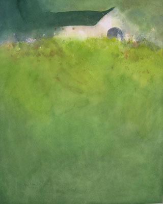 hof und wiese, 50x40 cm