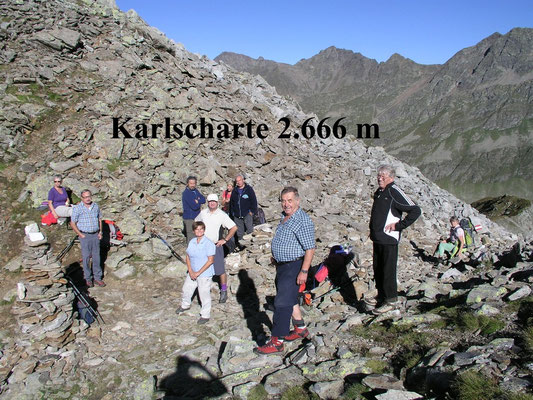 Auf der Karlscharte 2.666 m
