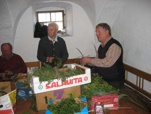 Palmbuschenbinden im Stehrerhof