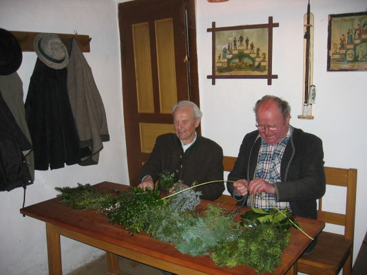 Palmbuschenbinden im Stehrerhof